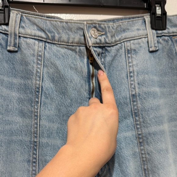 New MOTHER The Quartet Breaker Skimp Jeans Sz 34 Wide Leg Casual Closet Staple - Picture 10 of 15